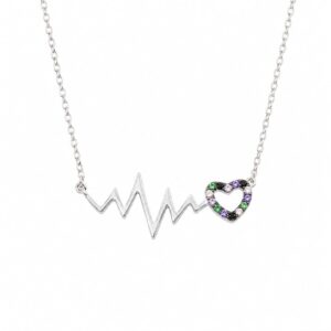 Colar Linha da Vida Coração. Ref:123275